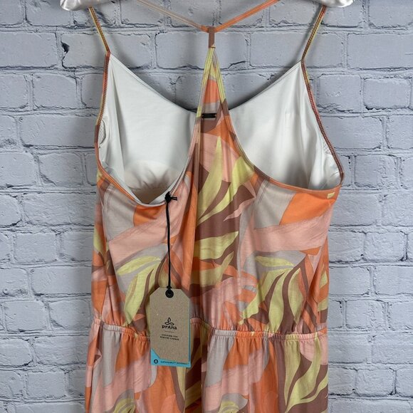prAna Women's Ayla V-neck Spaghetti Strap Summer Dress Size XL, Solstice Tropics - Picture 8 of 13